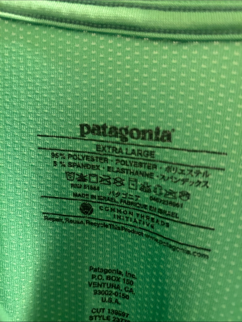 Patagonia Men’s Long-Sleeve Crew Shirt - Bright Green - Picture 2 of 3